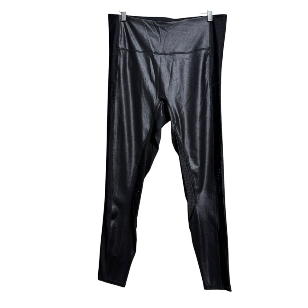 Fabletics motion 365 high waisted shine black leggings XXL / 1X / 14-16